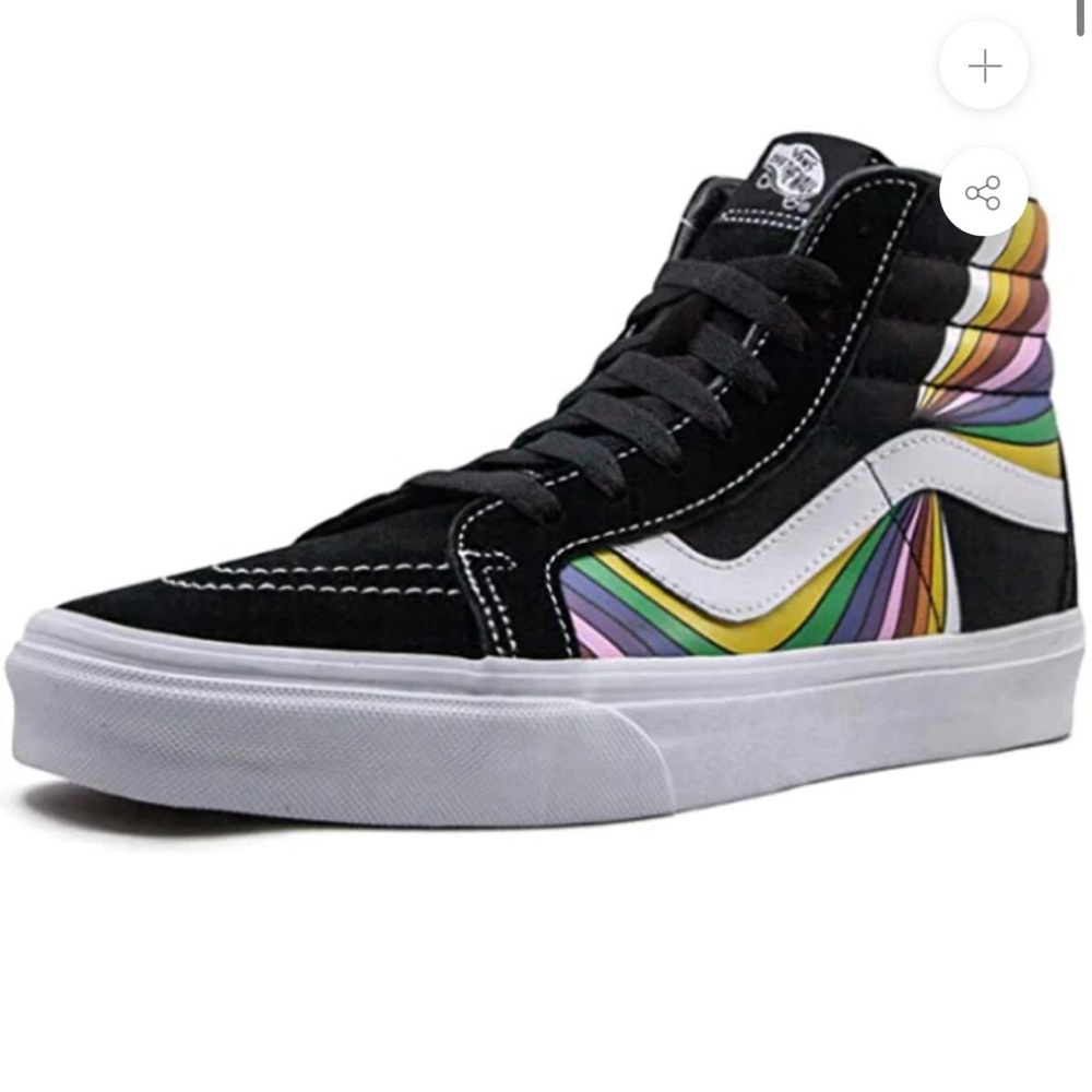 Women’s 9.0 & Men’s 7.5 Rainbow High Top Vans Skate Shoes